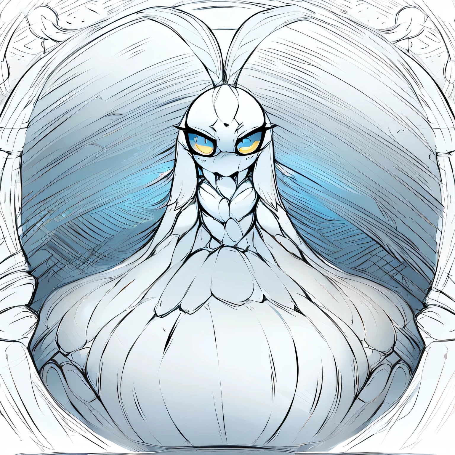 A gray-skinned creature with six arms and bug-like eyes stands before you. Its gaze is intensified by the presence of long, delicate antennae emerging from its forehead. The creature's expression is one of anticipation and desire, as it engages in a provocative act of oral pleasure. Its lips are parted and engorged, ready to envelop its partner. The atmosphere is charged with an intense, primal energy.
The visual style of the artwork is reminiscent of a hyper-realistic oil painting, with every brushstroke meticulously crafted to bring out the texture and details of the scene. The lighting is carefully designed to accentuate the contours of the creature's features, casting subtle shadows that add depth and dimension.
The color palette leans towards darker shades, with hints of grays and blues that create a sense of mystery and sensuality. The overall tone of the image is sensual and erotic, intensifying the connection between the viewer and the otherworldly creature.
With a focus on exquisite detail, the artwork captures the intricate folds and crevices of the creature's gray skin, lending it a tactile quality that almost feels tangible. The bug-like eyes, mesmerizing in their complexity, captivate with their vivid colors and faceted design. The creature's blushing cheeks add a touch of vulnerability and enhance the intimacy of the moment.
To achieve the highest quality and resolution, this artwork is created with the utmost attention to detail. Every brushstroke, every texture, and every subtle nuance is meticulously rendered to produce a visually stunning masterpiece. The result is an ultra-realistic and striking image that leaves a lasting impression on the viewer.