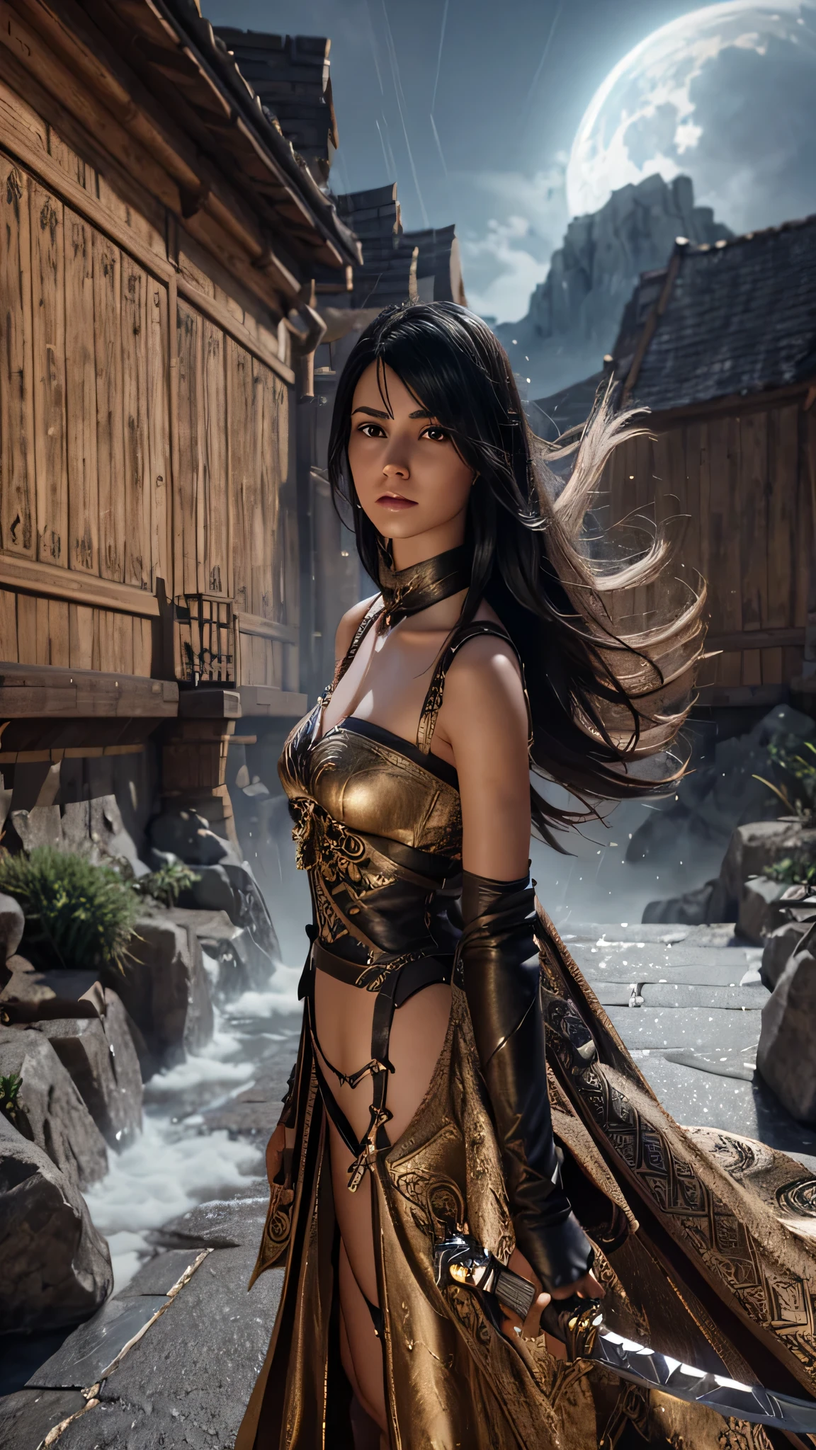 a close up of a woman in a dress holding a sword, artgerm ; 3d unreal engine, unreal engine 5 », unreal engine 5 4 k uhd image, cinematic unreal engine 5, unreal engine 5 quality, unreal engine 5 highly rendered, detailed unreal engine 5 render, unreal engine 5 : :, unreal engine character art, unreal 6 breathtaking detailed