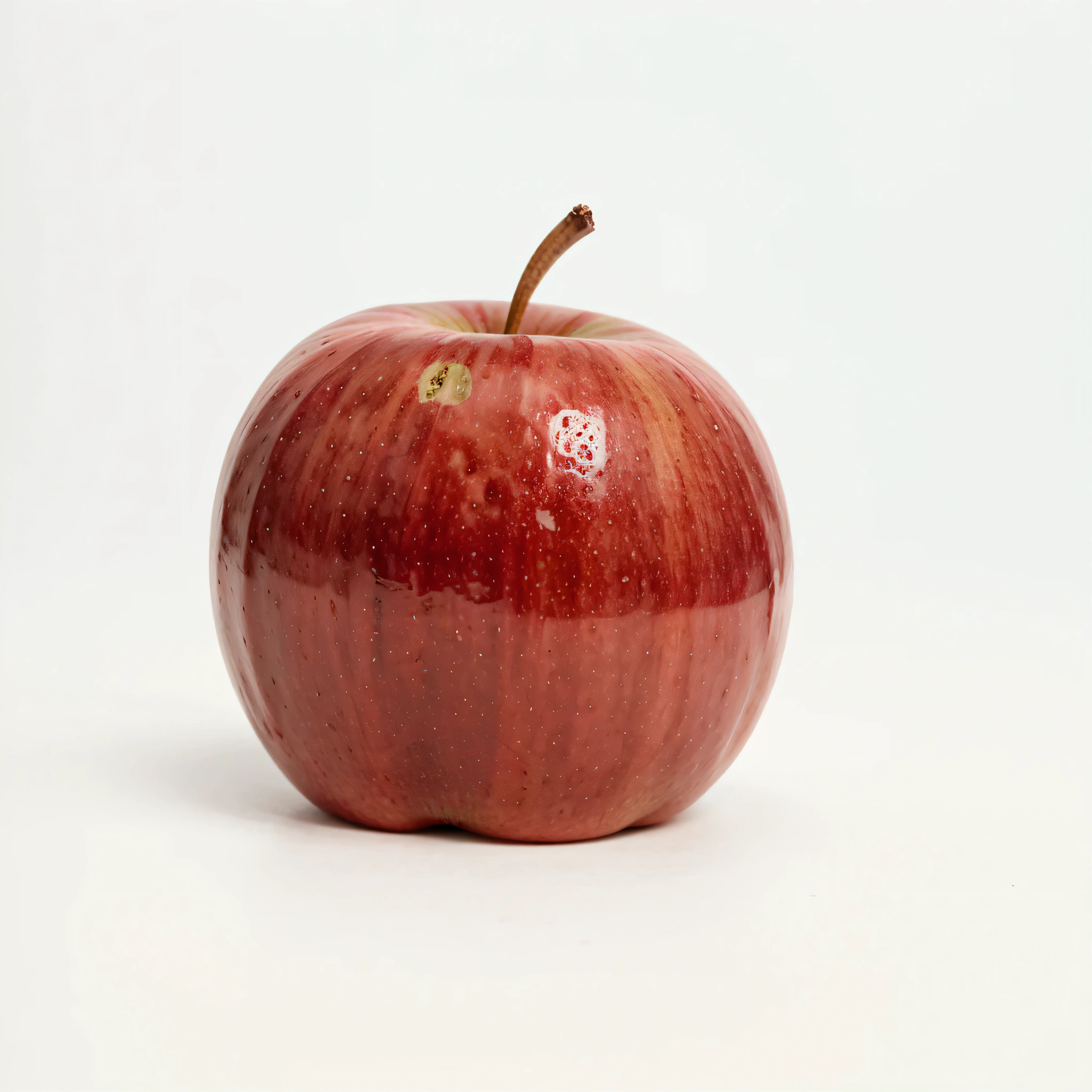 a red apple with a white background