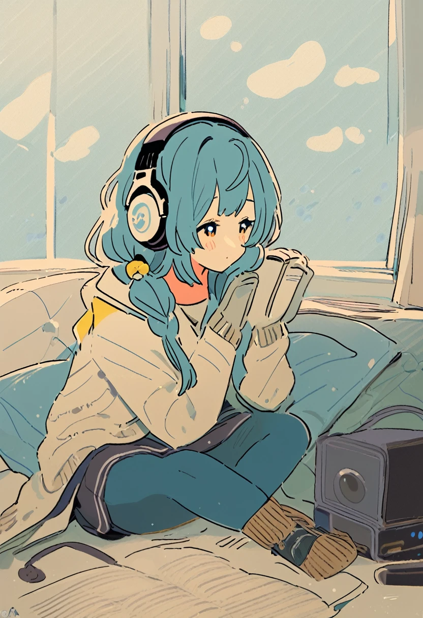 Girl listening to music