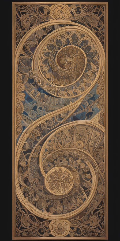 (Masterpiece, Best Quality, Highres:1.4), Detailed, Intricate Details, 4K, color splashes, line art, art, fibonacci,