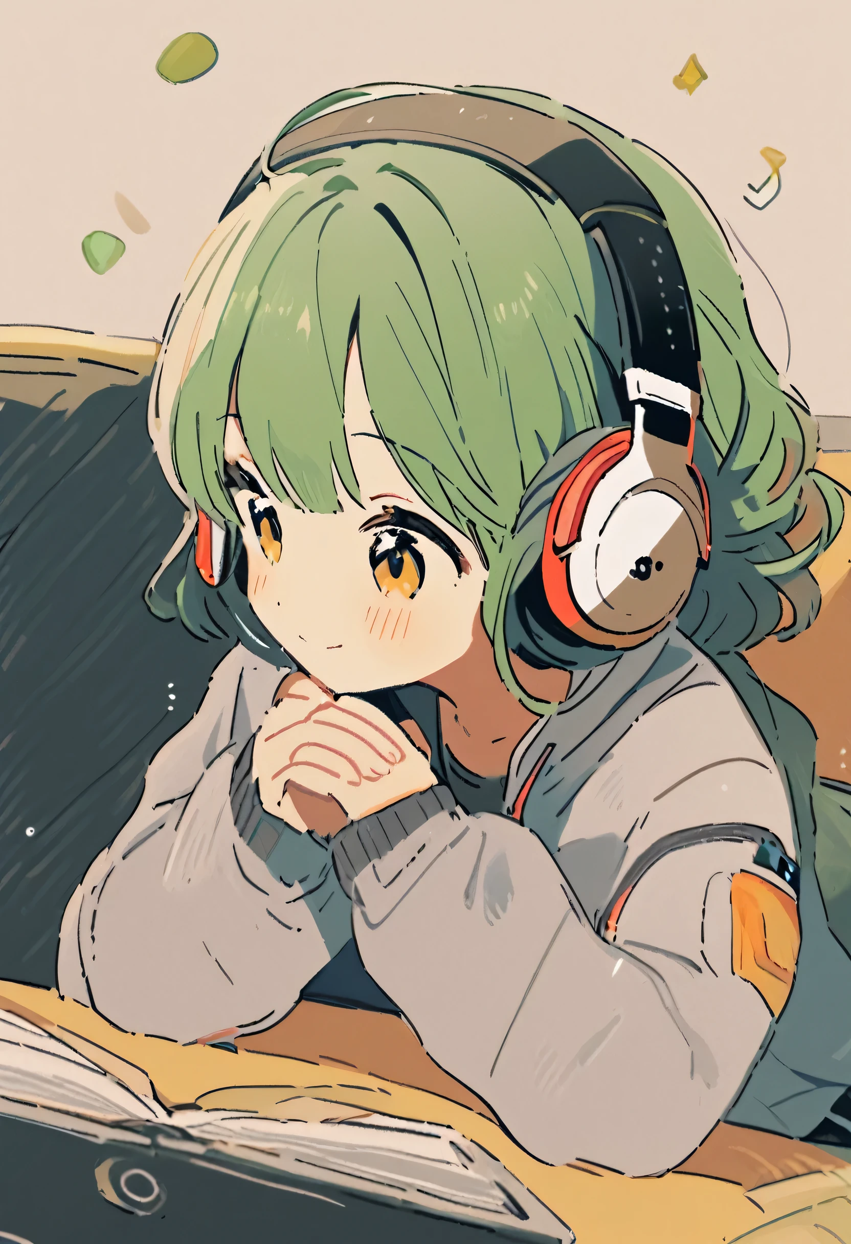 Girl listening to music