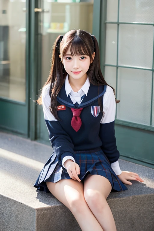Cute Girls、Idol、pure、Schoolgirl uniform、mini skirt、sit