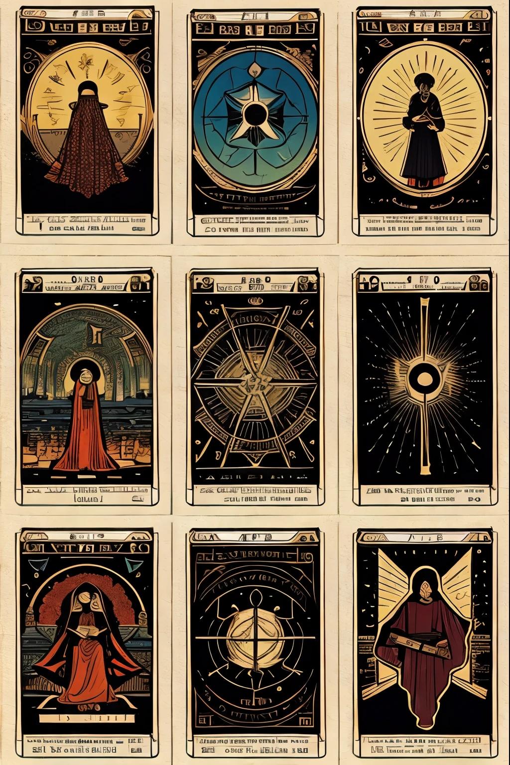 Tarot reading、9 sheets
