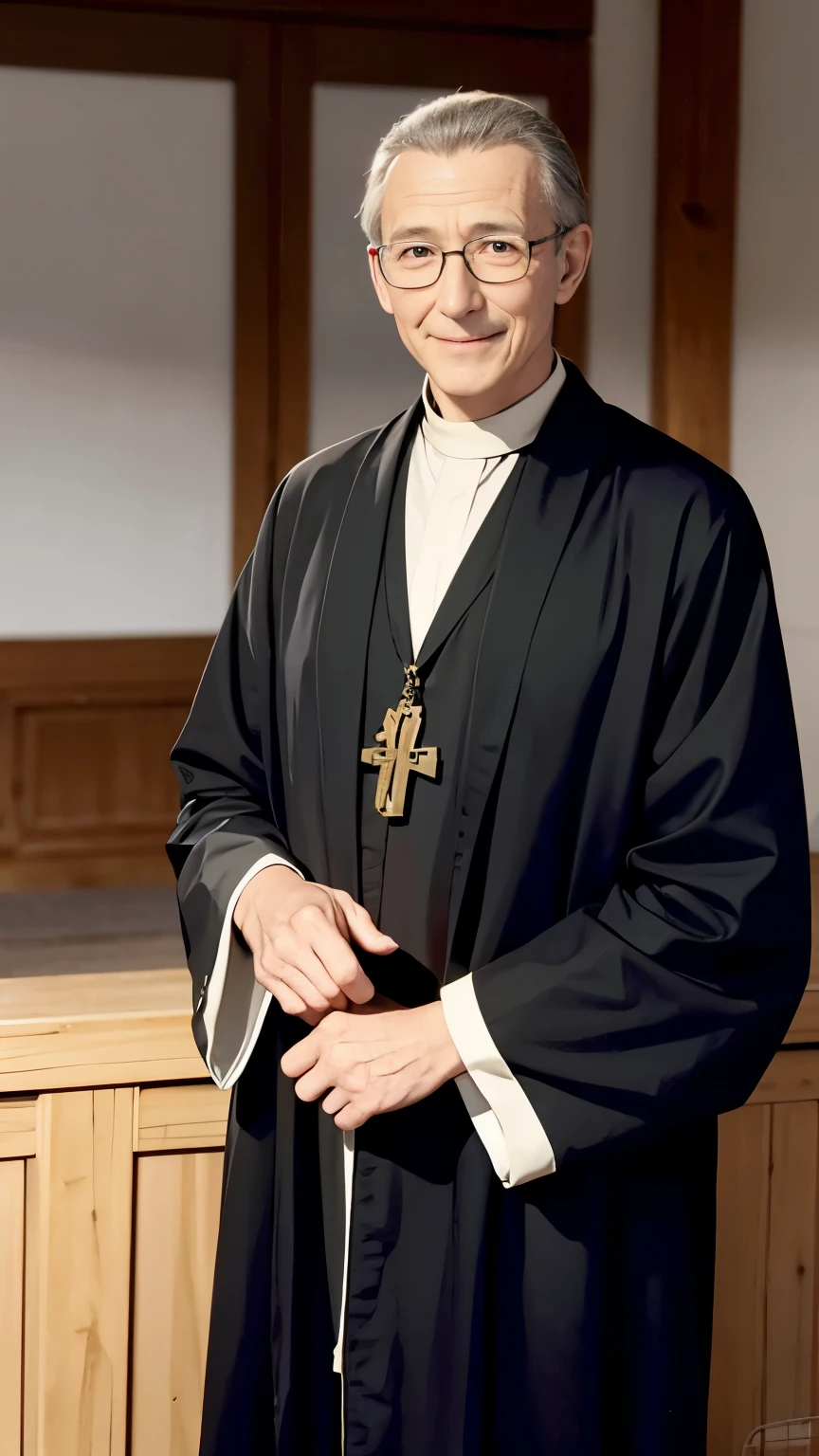 Heiter,1man, middleHeiter,1middleaged, oldHeiter,1oldman, glasses, priest,robe,smile
