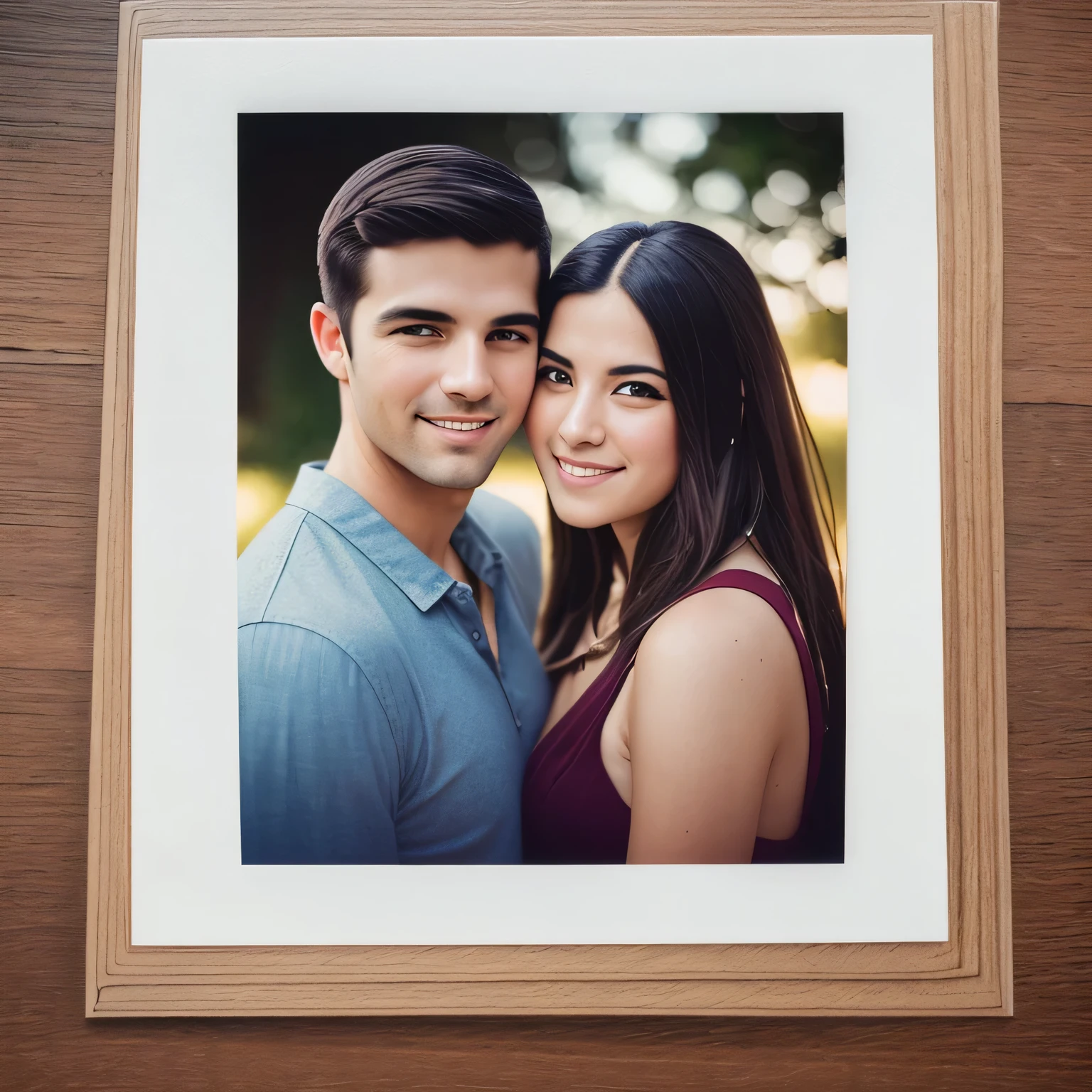 best quality, high resolution, ultra-detailed, extremely detailed, top quality, realistic, Couple Photo, a close up of a couple pictures, old photo, polaroid photo of Couple, photo print, polaroid picture, 35 mm photo, detailed photographs, realistic polaroid picture