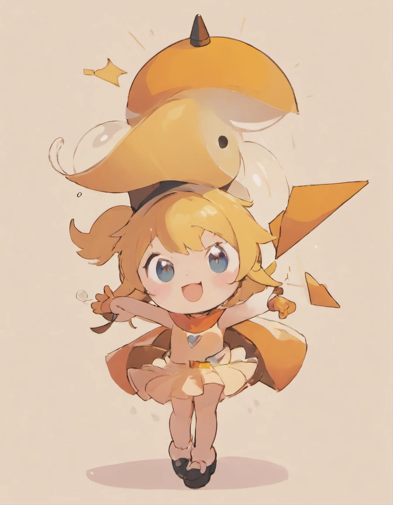**Apariencia del personaje:** In front of the illustration is the anthropomorphic character of the kawaii being of light with a traffic cone on its head.. El ser kawaii adquiere una personalidad amigable y accesible., con rasgos expresivos que transmiten sin esfuerzo su mensaje. Its body is elegant and translucent., imitando la apariencia de un ser lindo real, con un tinte ligeramente azulado. The character shape is flexible and dynamic., destacando su adaptabilidad y versatilidad.
**expresiones faciales:** El ser antropomorfo tiene una cara animada y expresiva.. sus ojos, que son grandes y anchos, radiate a sense of awareness and attention. Una sonrisa amistosa y tranquilizadora adorna su rostro., Fomentar un sentido de confianza y comodidad..
**Poses y gestos:** Sowsow's illustration portrays the anthropomorphic being engaged in a variety of educational and relatable activities.. Whether holding a small umbrella to symbolize protection, give a thumbs up sign to convey approval, or holding hands with another anthropomorphic character to signify safe intimacy, Each pose is carefully designed to convey essential messages in a visually appealing way..
**Accesorios y atrezzo:** To improve the narrative aspect of the illustration., The anthropomorphic being can be represented with various accessories and accessories.. These could include a traffic cone over your head ., .
**Antecedentes y entorno:** Sowsow's artistic talent extends to the background and setting of the illustration..