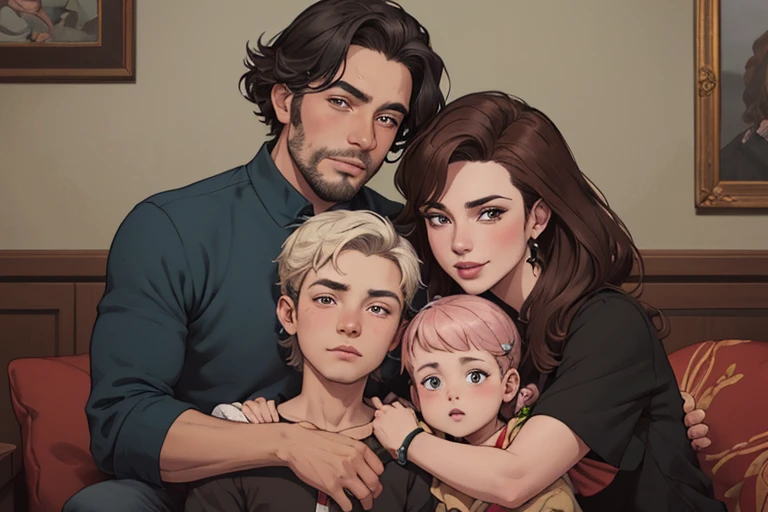 um close up de um desenho animado de um grupo de pessoas, retrato de family, by Cesar Andrade Faini, por Olivia De Berardini, desenho animado, em estilo cartoon, retrato de alta qualidade, by Camilo Egas, por Samuel Silva, Retrato NFT, por Rosa Henriques, in digital illustration style, retrato colorido, por Felipe Seade tem muita gente junta em um grupo, Retrato NFT, a grupo de pessoas, grupo de pessoas, family, by Matteo Pérez, family portrait, por Barron Storey, camaradagem, Direction: Brian Thomas, retrato de grupo, por Sam Dillemans, high resolution, por Luis Molinari, diversas idades, Satoshi, Pessoas bonitas