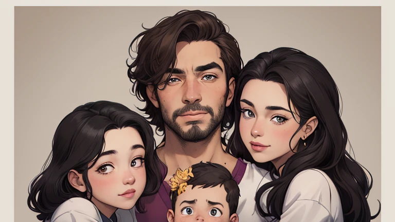 um close up de um desenho animado de um grupo de pessoas, retrato de family, by Cesar Andrade Faini, por Olivia De Berardini, desenho animado, em estilo cartoon, retrato de alta qualidade, by Camilo Egas, por Samuel Silva, Retrato NFT, por Rosa Henriques, in digital illustration style, retrato colorido, por Felipe Seade tem muita gente junta em um grupo, Retrato NFT, a grupo de pessoas, grupo de pessoas, family, by Matteo Pérez, family portrait, por Barron Storey, camaradagem, Direction: Brian Thomas, retrato de grupo, por Sam Dillemans, high resolution, por Luis Molinari, diversas idades, Satoshi, Pessoas bonitas