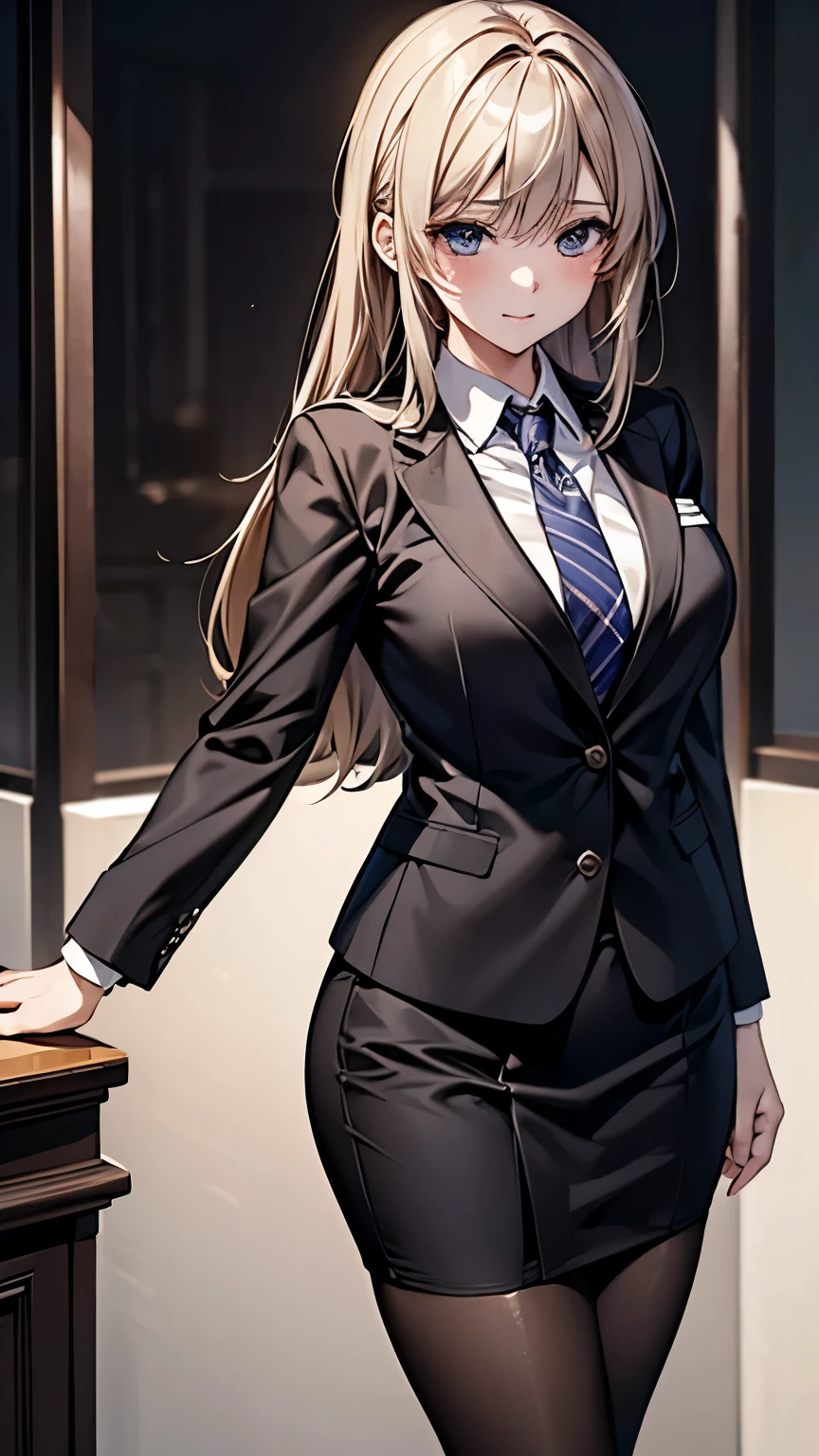 (masterpiece), ((highest quality)), (masterpiece,highest quality,Official Art,Highly detailed CG Unity 8k wallpaper), , photograph, An elegant, upper-class, elite secretary in a business shirt, Working in the office,厳格なbusiness suitを着用する, Wearing pantyhose,Wear high-quality high heels,Girl in a shirt, business suitを着ている, Huge ,whole body,business suitを着ている, business suitを着て, Businesswoman, Business attire, 黒のbusiness suitを着ている, Wear a shirt and skirt, business suitを着た女性, business suit, business attire,Dramatic Light，Displaying the viewer，