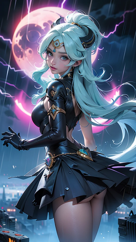 (La mejor calidad,A high resolution,Ultra - detallado,actual),Ariana Grande es venus marinero de la luna, (Uniformes de marineras senshi:1.4), cabello orange oscuro, cabello mediano, Falda suplicante, (Guantes blancos de codo:1.1), joya, pecho mediano, dynamic background, dynamic posture,More detailed 8K.motor irreal:1.4,hd,La mejor calidad:1.4, fotorrealista:1.4, textura de la piel:1.4, obra maestra:1.8,obra maestra, mejor calidad,objeto Objeto], (rasgos faciales detallados:1.3),(dedos detailed :1.4 ),(Apocalyptic city destroyed:1.7), gargantilla, (Guante Blanco:1.4), gargantilla verde, Arboledas de codos, joya,(fondo atardecer:1.4),(Marinero Neptuno:1.4),(pose vaquero :1.4), (ojos hermosos verdes :1.4), ,( ciberpunk 2.1), (estilo kawaii :1.4), (venus marinero de la luna :1.4 ), (perfect anatomy:1.4 ), (rain thunder lightning background :1.4) 
