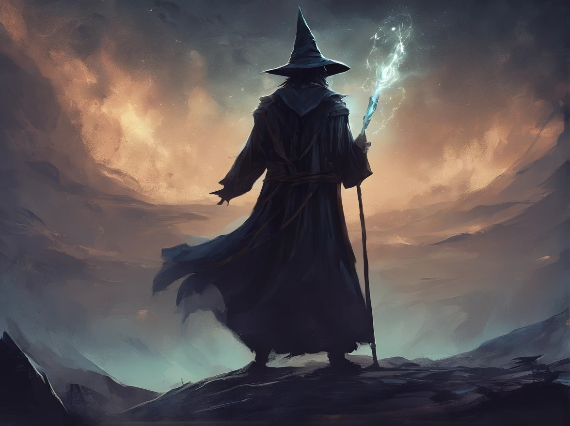 A wizard in the dark.