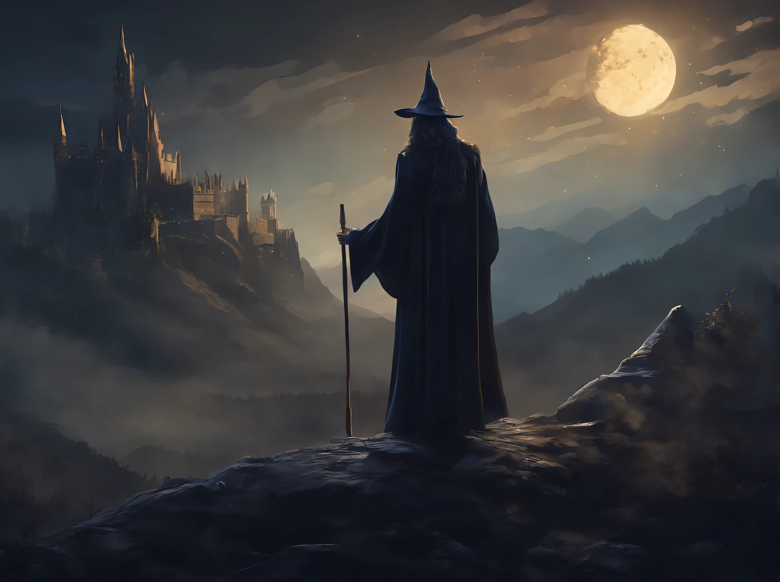 A wizard in the dark.