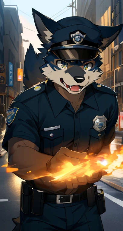 top quality, best quality, highres, masterpiece, super high resolution, detailed background, street, gasping for air(super handsome boys, dog)police officer, swat, police uniform, 6+boys, 6+girls, absurdres(highly detailed beautiful face and eyes)perfect anatomy, good lighting, volumetric lighting, cinematic shadow(kemono, furry anthro), 