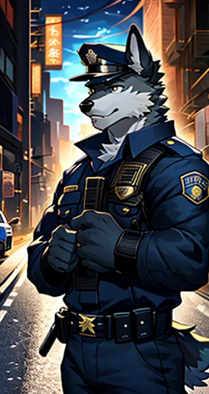top quality, best quality, highres, masterpiece, super high resolution, detailed background, street, gasping for air(super handsome boys, dog)police officer, swat, police uniform, 6+boys, 6+girls, absurdres(highly detailed beautiful face and eyes)perfect anatomy, good lighting, volumetric lighting, cinematic shadow(kemono, furry anthro), 