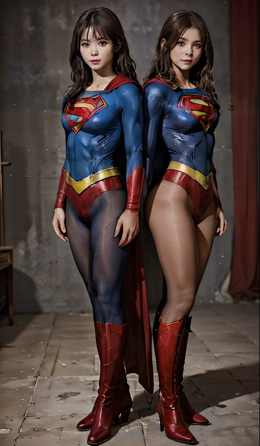 No background、(((Beautiful legs in black tights.)))、(((Legally express the beauty of your smile)))、((((Make the most of your original images)))、(((Body-fitting Supergirl costume)))、(((Supergirl Costume)))、(((Short beautiful hair)))、(((suffering)))、(((Please wear black tights....、Wear red boots)))、((Best image quality、8k))、((highest quality、8k、masterpiece:1.3))、(((Preserve background )))、Sharp focus:1.2、Beautiful woman with perfect figure:1.4、Slim Abs:1.2、Wet body:1.5、Highly detailed face and skin texture、8k