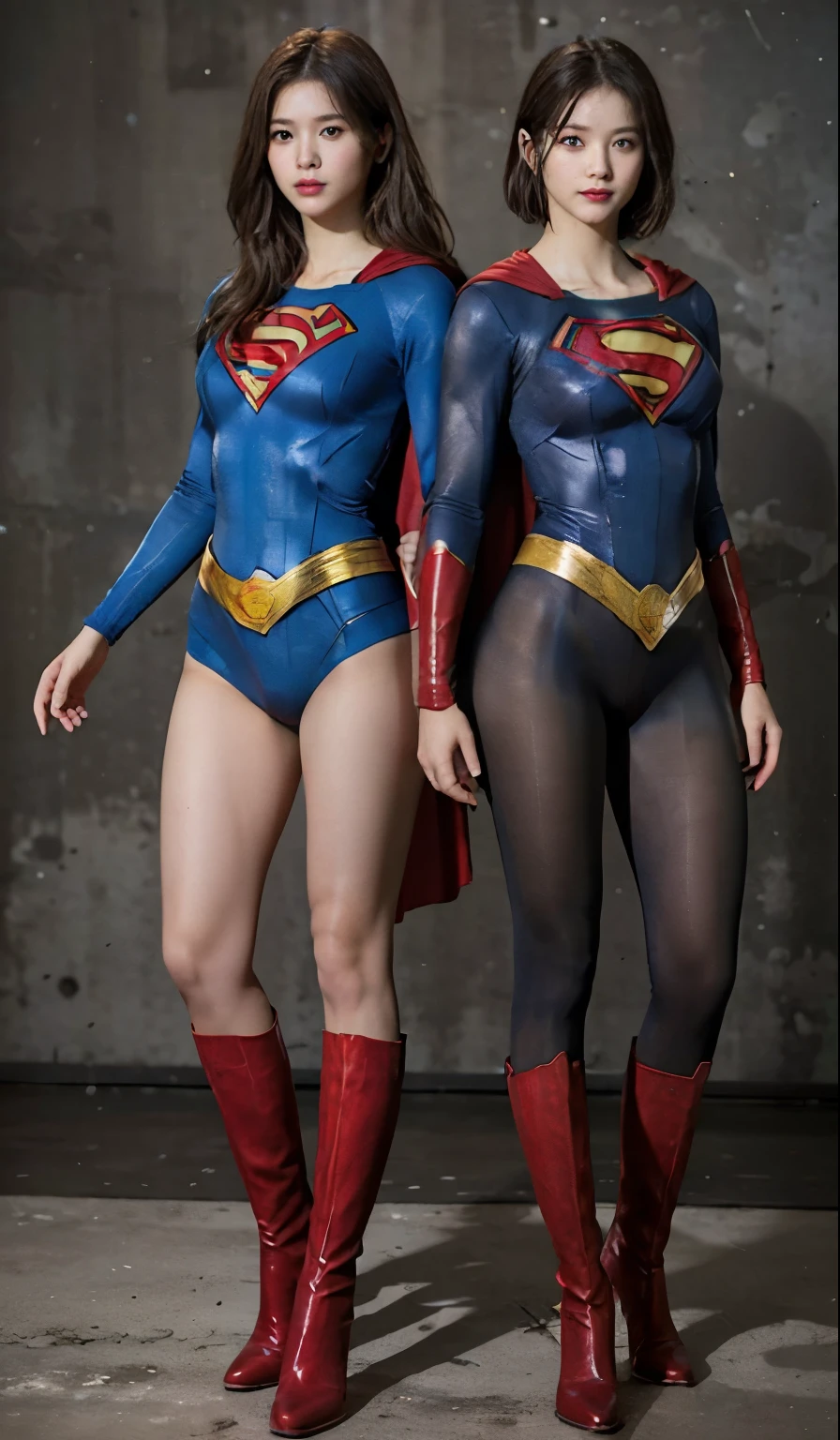 No background、(((Beautiful legs in black tights.)))、(((Legally express the beauty of your smile)))、((((Make the most of your original images)))、(((Body-fitting Supergirl costume)))、(((Supergirl Costume)))、(((Short beautiful hair)))、(((suffering)))、(((Please wear black tights....、Wear red boots)))、((Best image quality、8k))、((highest quality、8k、masterpiece:1.3))、(((Preserve background )))、Sharp focus:1.2、Beautiful woman with perfect figure:1.4、Slim Abs:1.2、Wet body:1.5、Highly detailed face and skin texture、8k