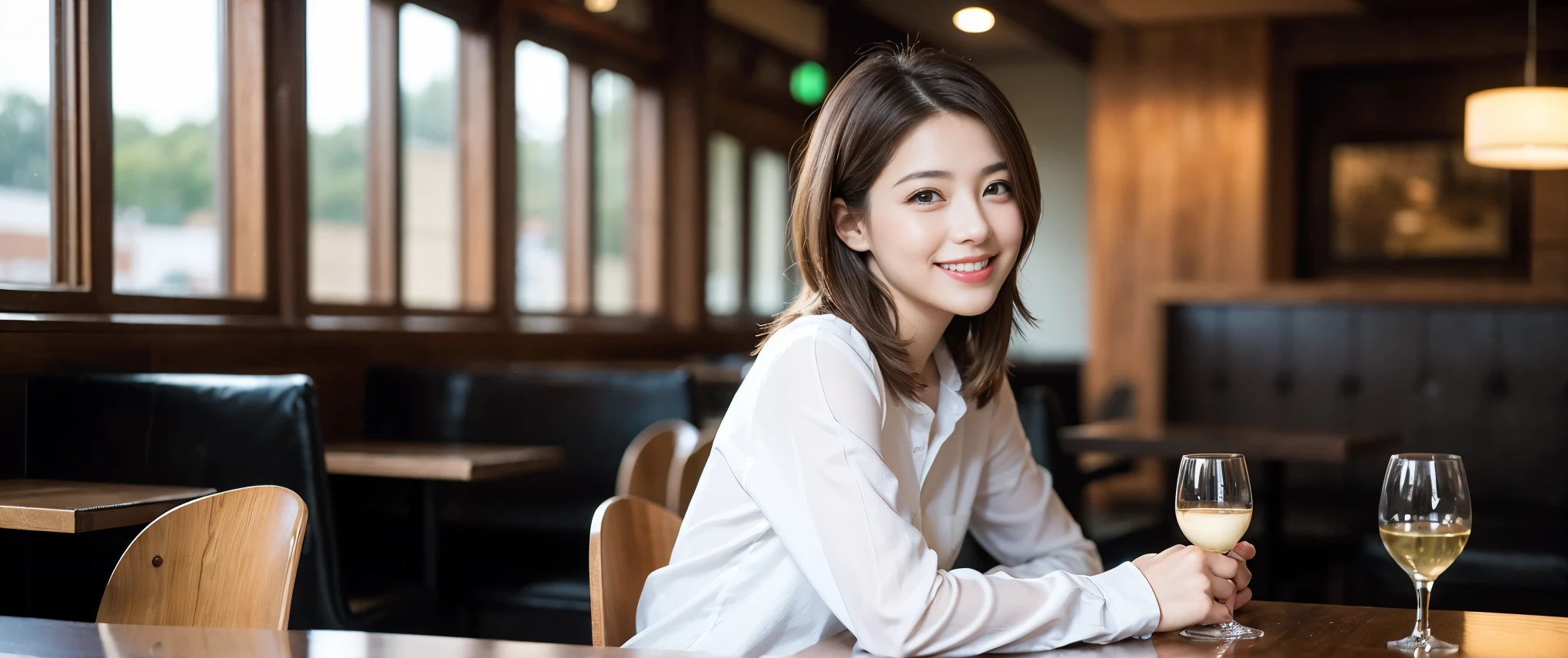 ((highest quality、8k、masterpiece:1.3))、Satomi Ishihara、1 male 1 female、Couple、恋人たちCouple、slimなボディ、((Bob Hale、Straight hair:1.2)), (Realistic, Intricate details:1.2), テーブルにwine glass、Put the light on your face、 Amazing view of the sunset sky and clouds、Amazing mountain views、ニコニコ明るいsmile、smileの素敵、Bright image、The beauty of wine, Beautiful Face, blue eyes, The light shines on your face, Blushing, short hair,Bright Face、 (Age 37), 39 years old, red wine 、Appetizers、Italian food、Wine bottle、Champagne、sparkling wine、Two beauties、Brown Hair、Shortcuts、Long sleeve shirt、dress、Pretty Woman 1, (slimな顔), (The body is slim), (Brown Hair), (Shortcuts), cheeks turn a little red,Attractive beauty、restaurant, In a prominent place (From the waist up) Nova Frog Style, actress, model, Upper Body, White wine, slim, wine glass, 真ん中に置かれたwine glass, smile, (smile: 1.15), Beautiful fine grain, Depth f/2,saturation, High Contrast, Strong light and shadow,Moist Body:1.5、3D texture、Delicate eyes、Brown Hair、The hair is very shiny、