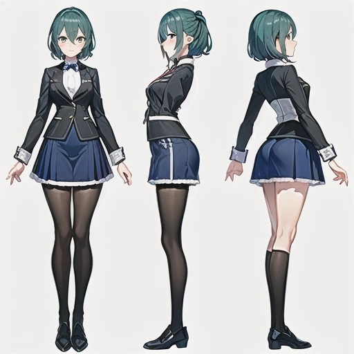 Original character sheet, short hair,Pose reference,In one pose. 8k,high quality, High resolution, 4K, hd,(Well designed face), Great face, (Very detailed), Beautiful Eyes, All images must be full body, A total of 3 images are required, Front view, Use manga style, All photos must be of the same girl, All sizes required,Office Lady,suit,8k,high quality, High resolution, 4K, hd,(Well designed face), Great face, (Very detailed), Beautiful Eyes, All images must be full body,,Thick thighs, You must write the whole body, You must write the whole body,