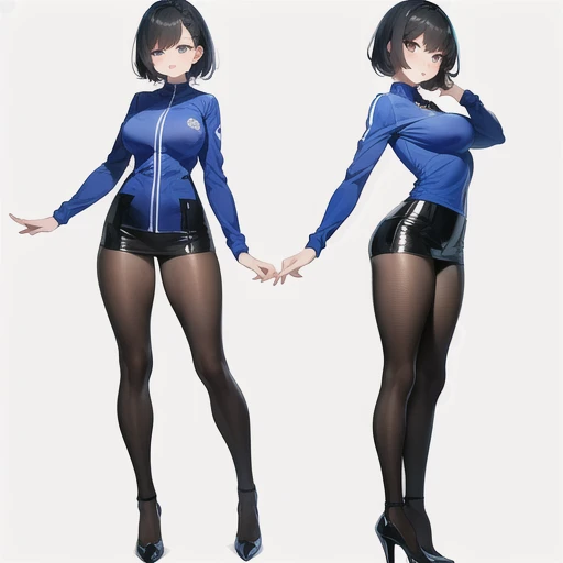 Original character sheet, short hair,Pose reference,In one pose. 8k,high quality, High resolution, 4K, hd,(Well designed face), Great face, (Very detailed), Beautiful Eyes, All images must be full body, A total of 3 images are required, Front view, Use manga style, All photos must be of the same girl, All sizes required,Office Lady,suit,8k,high quality, High resolution, 4K, hd,(Well designed face), Great face, (Very detailed), Beautiful Eyes, All images must be full body,,Thick thighs, You must write the whole body, You must write the whole body,