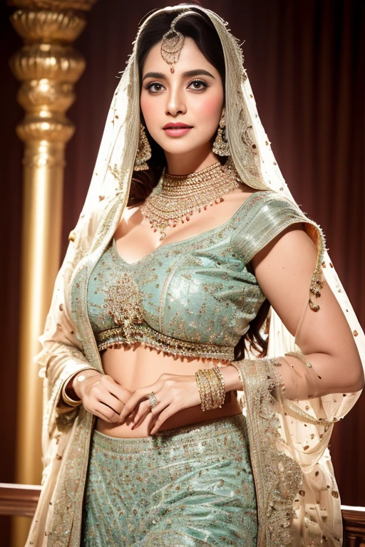 a tall very busty beautiful full toned body arabic women wearing tight sexy net full see through (full wet cloths) very short kurta shalwar shows her cleavage down towards the camera,perfect face,perfect eyes,HD details,high details,sharp focus,studio photo,HD makeup,shimmery makeup,celebrity makeup,((full body view)) heavy jewelry,((full huge breast)) ((large breast))((huge round breast))(( centered image)) (HD render)Studio portrait,magic, magical, fantasy,pov,((perfect flat belly)) (centered image)( bouncing breast)(soft lighting) and this have big bouse