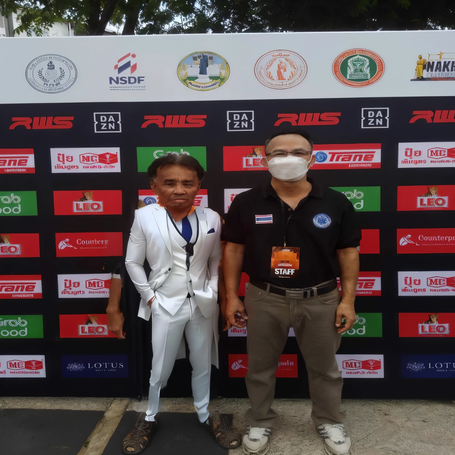 man wearing white suit