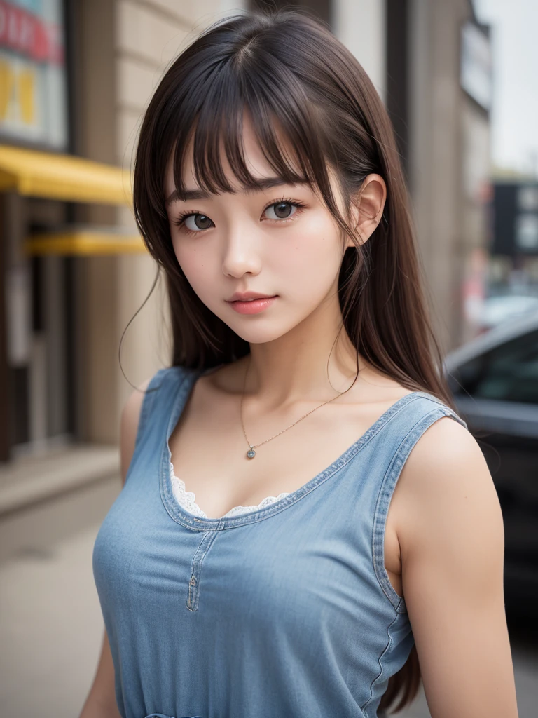(best quality:1.4), (Ultra-high quality), (Super detailedな), 1 beautiful girl,Upper Body:1.6,Keep your chest up, Super cute, Beautiful face and eyes, (The face is shy), (Don't look here), (White , Light blue pleated mini skirt:1.5), (Beautiful and incredibly big breasts:1.3), (Lower chest:1.3), (slim body:1.1), (Composition seen from the side), (Slender legs), (stand with one'inner thigh:1.2), (Thin waist), Real skin texture, (Bangs), Bright and shiny lips, The beauty goddess arrives, Beautiful background, Golden Ratio, Concept Art, Super detailed, precise, Advanced Details, outdoor, sexy art, Surrounded by beautiful sunsets, Bright Light, Super exquisite illustration details, Highly detailed CG integrated 8k wallpaper, original photo, Professional photos, movie lighting, Boundary depth written, No, (Nipple protrusion will push up), (The shape of the nipple protrusions is uniform:1.3), Jacket,Tops fit snugly ,(Barefoot in high heels:1.1)