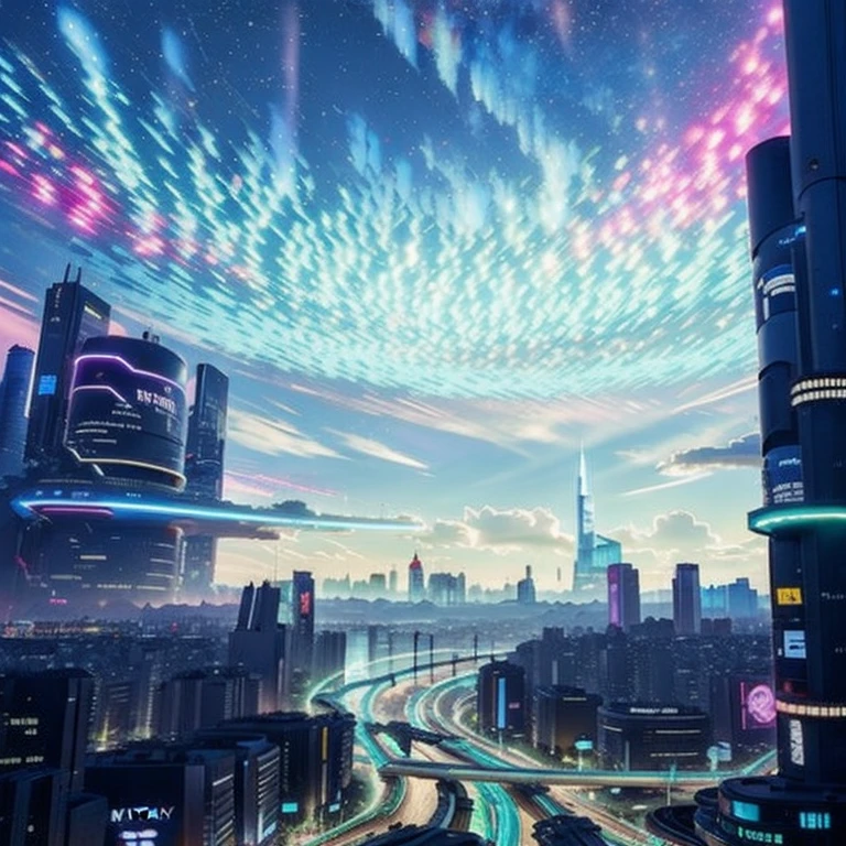 A technological  futuristic techno fantasy metroplois, cyberpunk streets, beautiful, view on the street focus, hyper modern architecture, sky with cosmos, 4k , uhd, photorealistic:1.4, masterpiece