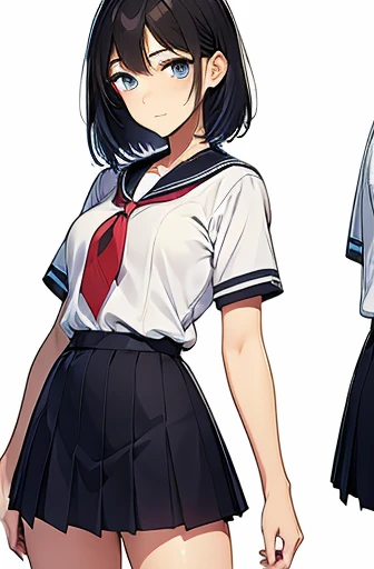ultra-detailed,beautiful eyes,best quality,master piece,high resolution,Live2D Virtual Youtuber Model,Front view,Character portrait,8k,high quality, High resolution, 4K, hd,(Well designed face), Great face, (Very detailed), Beautiful Eyes, Anime Character Design,Anime VTuber Full Body Model, Design Sheet, Anime full body illustration, Office Lady,Suit Style,Original character sheet, short hair,Great face, (Very detailed), Beautiful Eyes, All images must be full body, School Swimsuit、