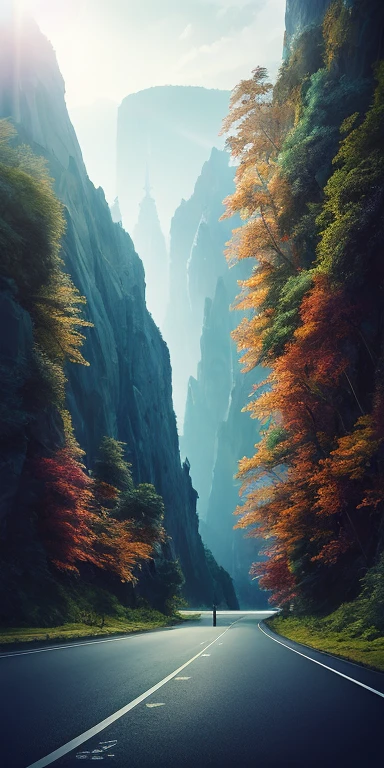 masterpiece, 最high quality, high quality, Very detailedな CG ユニティ 8k 壁紙, landscape, Outdoor, null, cloud, null, No humans, Mountain, landscape, water, wood, blue null, waterfall, cliff, nature, lake, river , cloudy skies, Award-winning photography, Bokeh, Depth of written boundary, High resolution, bloom, chromatic aberration, Photorealism, Very detailed, Trending on Art Station, CGSociety Trends, Complex, High detail, dramatic, Art on the road