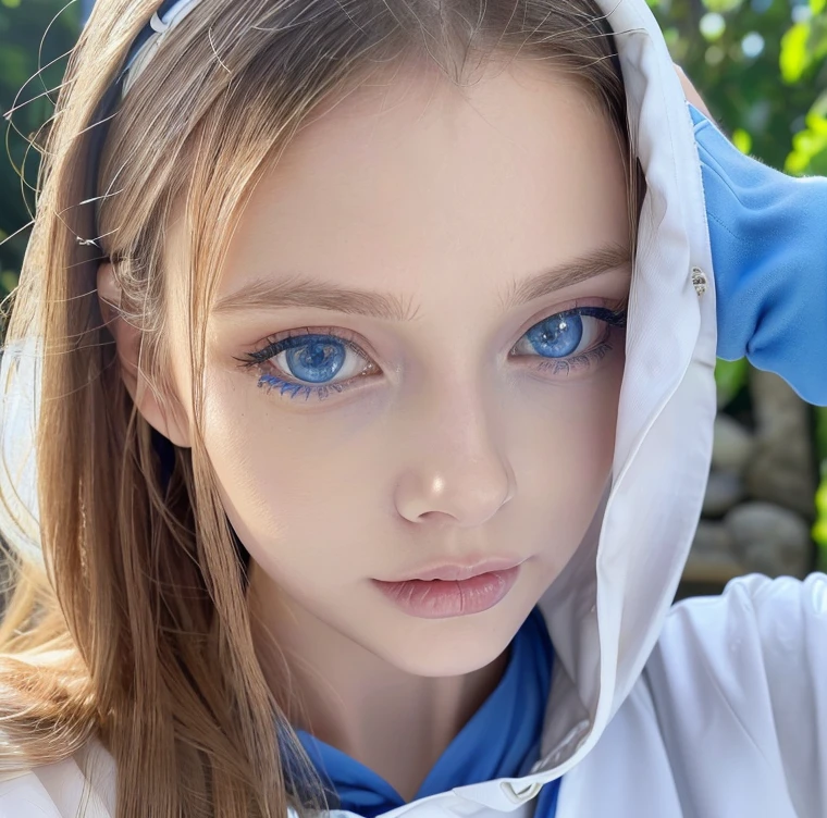 1 beautiful beautiful woman - Scandinavian European appearance (looks like the most beautiful Swedish girl), ((top quality, 8K, Masterpiece:1.retty woman, 1 woman, average breasts:1.3, a slim body:1.1, lush WHITE NIVEOUS long hair, (shower, wet body, wet clothes:1.1), very detailed face, detailed lips, detailed eyes, double eyelids, Detailed blue eyes, Detailed Outstanding Blue Eyes, WHITE NIVEOUS