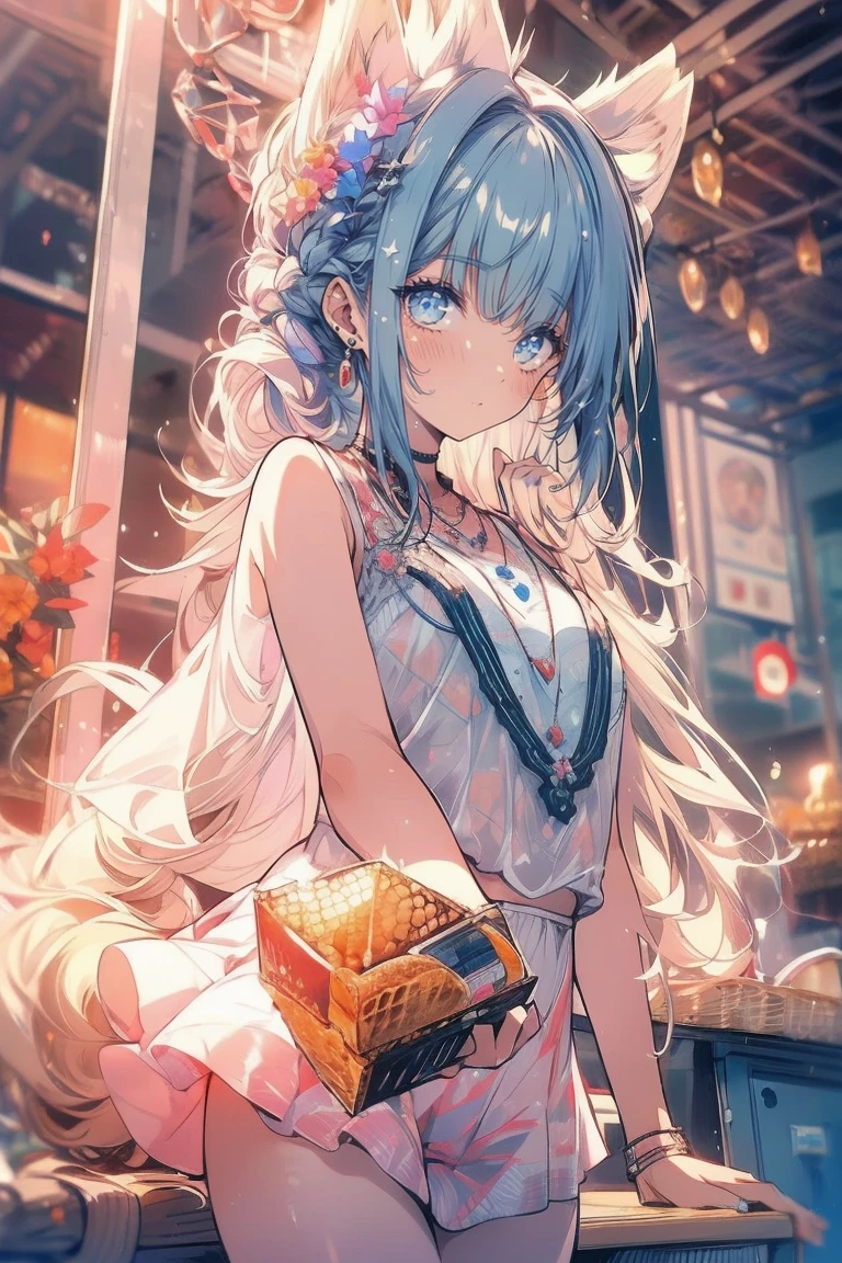 (masterpiece), (highest quality), (Very detailed),(Fluffy hair),(shape), (1 girl), (Kindergarteners)Fine and beautiful eyes,Delicate and beautiful face,floating,(High saturation)(The Shining),Panty shot,Are crying,Looking down on((honeycomb,Hairstyle))