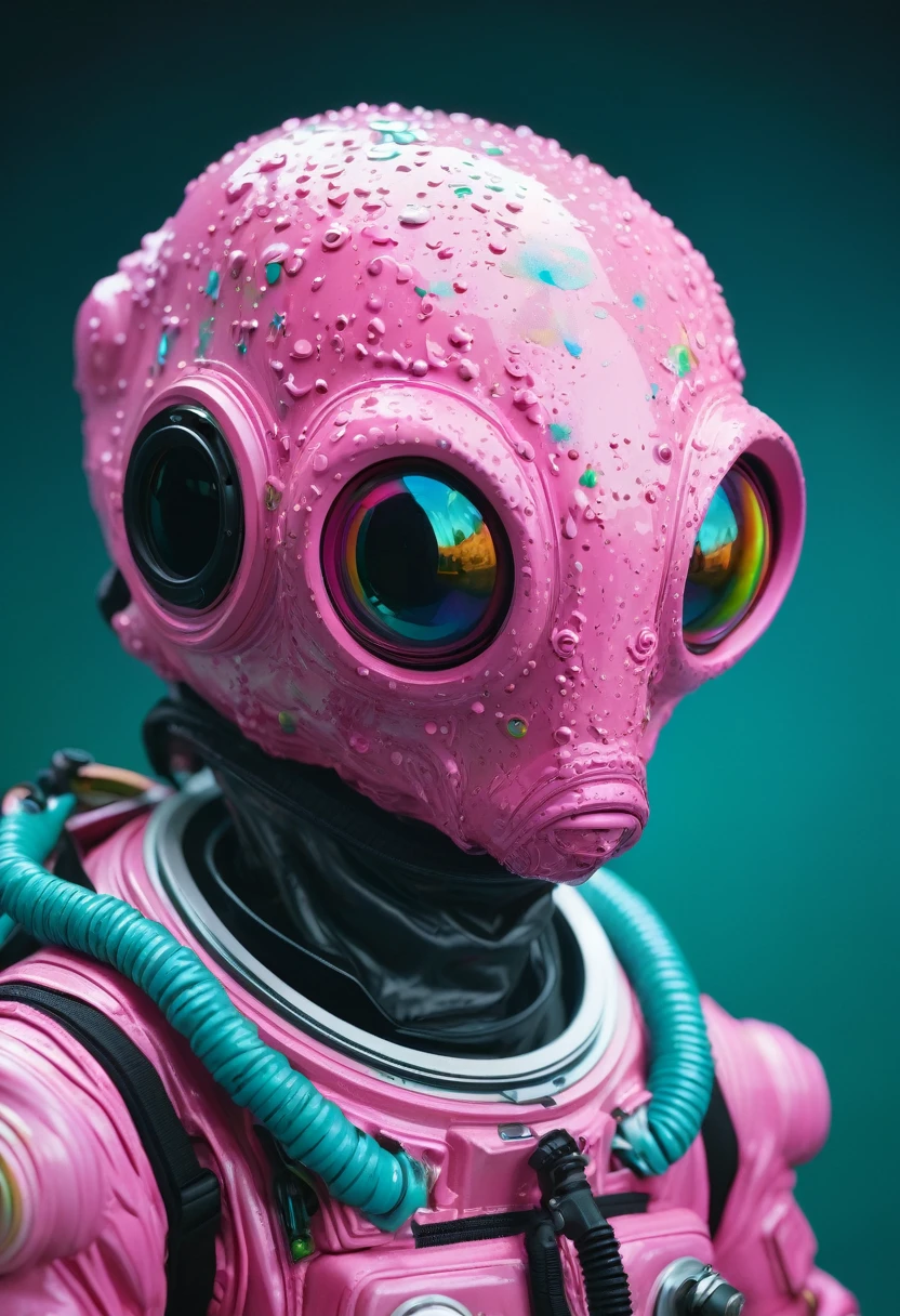8K, ARTISTIC photogrAphy, best quAlity, mAsterpiece: 1.2), A (potrAit:1.2) Don Bluth Style ASTRONAUT Cthulhu pink Toon Doll, full body RAW candid cinema, cyan hair, 16mm, color graded portra 400 film, remarkable color, ultra realistic, sad admosphere, dark lighting, oppressive atmosphere, depressive colors, kodak portra 400, photograph,r, Natural Light, Pinhead lighgts, blur reflection, Brush Strokes, Smooth, abstract, Splatter, Oil On Canvas, rainbow colors, fractal isometrics details bioluminescens : a stunning realistic photograph of wet bone structure, 3d render, octane render, intricately detailed, titanium decorative headdress, cinematic, trending on artstation | Isometric | Centered