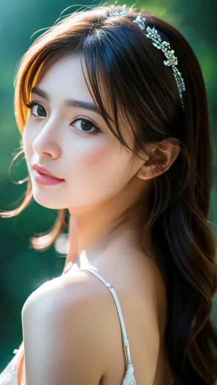 masterpiece, highest quality, Realistic, Very detailed, Finer details, High resolution, 8k wallpaper, 一人の美しいwoman, woman&#39;Pirate costumes,The pirate ship Black Pearl during the day, Light brown ponytail hair, Perfect dynamic composition, Beautiful and beautiful eyes,,Smile and laugh,(Full Body Shot:1.3),Ample breasts,