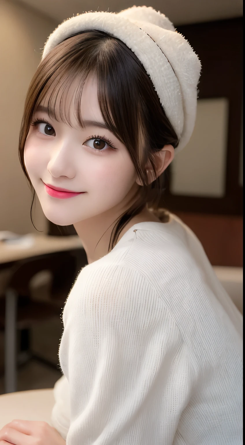 Tabletop, highest quality, shape, Very detailed, finely, High resolution, 8k wallpaper, 完璧なダイナミックな構shape, Beautiful and exquisite,ランダムなcute髪,,Natural color lip, Bold sexy pose,smile、20-year-old girl、cute、Looking into the camera,Always blur the background,Perfect and beautiful face,Slim face and figure,Big eyes、Putting on gal makeup,Small face,Shooting from below、Blurred Background,Elegant feminine face、smile、Actual Photos、Adult Lolita Fashion(No hat)、Shooting from above