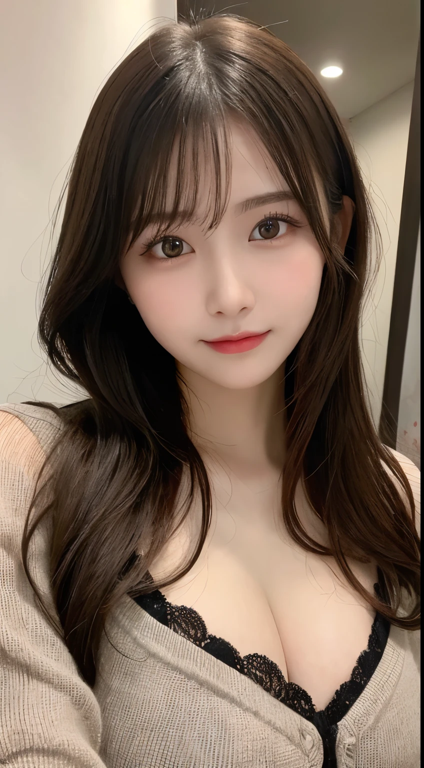 Tabletop, highest quality, shape, Very detailed, finely, High resolution, 8k wallpaper, 完璧なダイナミックな構shape, Beautiful and exquisite, Nice spring clothes,Beautiful straight hair,Small breasts,Natural color lip, 20-year-old girl、cute、sexy shot looking at camera,Always blur the background,Perfect and beautiful face、Slim face and figure,Big eyes、Putting on gal makeup,Actual Photos（Best image quality）、Sexy Face、Fashion magazine model pose、A shy smile、Cyberpunk Fashion,Change pose randomly、Randomly change the shooting angle and position、