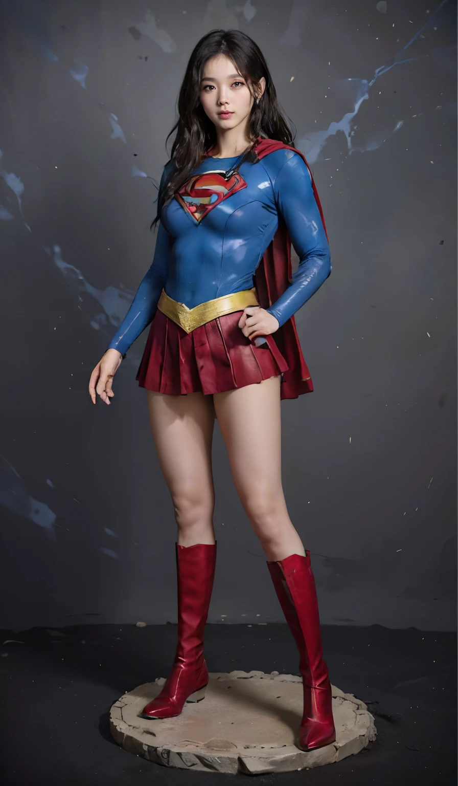 No background、(((Beautiful legs in black tights.)))、(((Legally express the beauty of your smile)))、((((Make the most of your original images)))、(((Body-fitting Supergirl costume)))、(((Supergirl Costume)))、(((Short beautiful hair)))、(((suffering)))、(((Please wear black tights....、Wear red boots)))、((Best image quality、8k))、((highest quality、8k、masterpiece:1.3))、(((Preserve background )))、Sharp focus:1.2、Beautiful woman with perfect figure:1.4、Slim Abs:1.2、Wet body:1.5、Highly detailed face and skin texture、8k