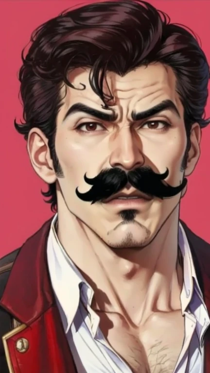 arafed man with a moustache and a fake mustache, inspired by Gaston Anglade, inspired by Mario Dubsky, as a character in tekken, thick mustache, twitch streamer / gamer ludwig, handlebar mustache, character headshot portrait, markiplier, inspired by andrei riabovitchev, angry look, with mustache, haris nukem