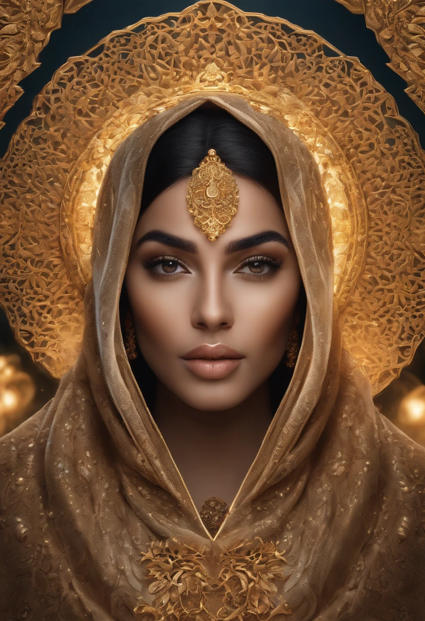  large golden letter T, astrological sign of Leo, sakura petals, woman in hijab, intricate detailed ornate design, ornamental, symmetry, abstract, surreal, ethereal, fantasy, 4k, 8k, high resolution, photorealistic, masterpiece, vibrant colors, dramatic lighting
