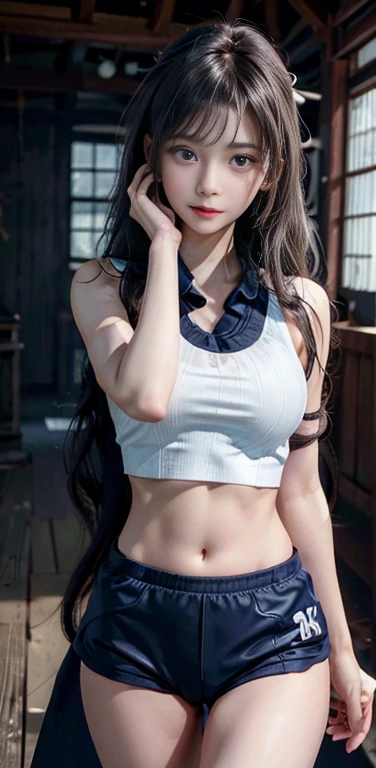 (Very delicate and beautiful:1.2)super model,,Big Breasts,Beautiful breasts,voluptuous,【bike shorts】,,【3girls】,,highest quality, High resolution, 8K,, Large Breasts,,Panty shot, Vivid details,Frills ,Idol Group,Idol Costumes,mini skirt,Girl kicking,blush,Sweet smile