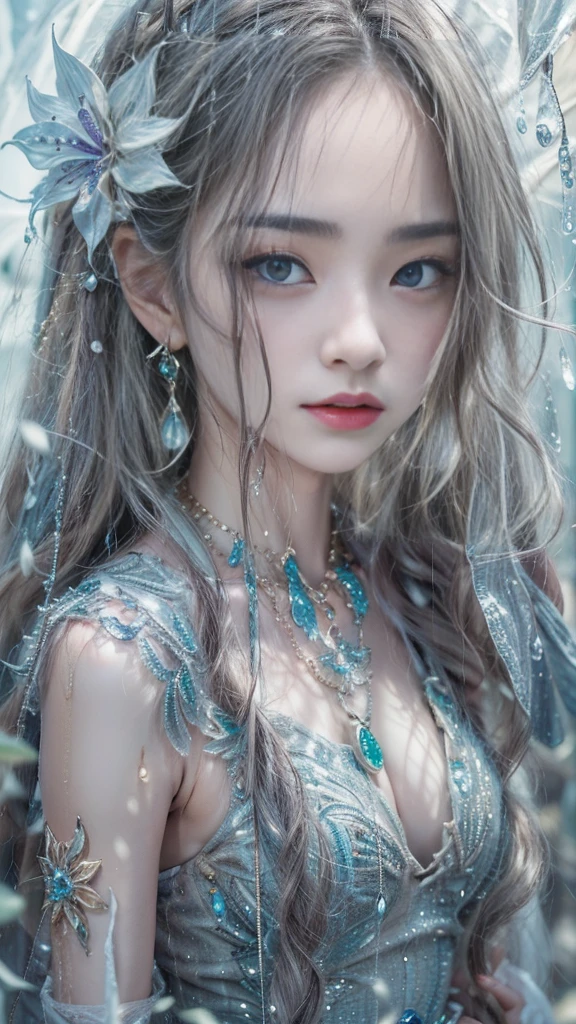 a close up of a woman with a tia on her head, intricate ornate anime cgi style, 4 k detail fantasy, anime cgi, cinematic goddess close shot, inspired by Li Mei-shu, a beautiful fantasy empress, inspired by Lan Ying, smooth anime cg art, close up character, hyperdetailed fantasy character, game cg, ruan jia and artgerm