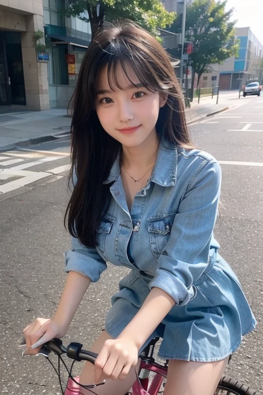 Ecstatic expression, Cute junior high school girl, Looking at me ...