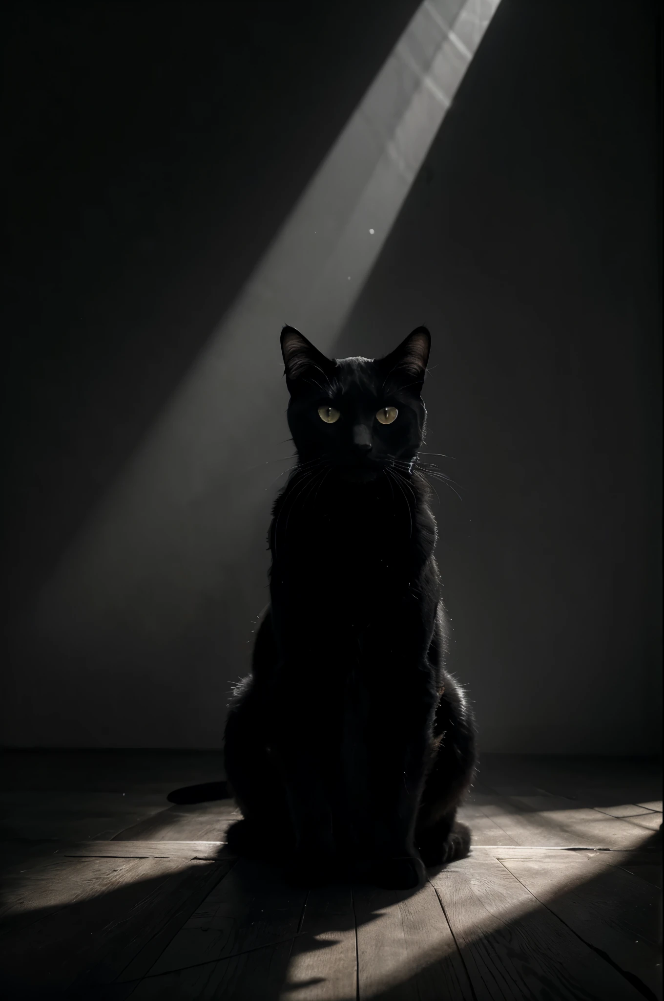 rare piece of art, best quality, super fine, 16k, incredibly absurdres, extremely detailed, delicate and dynamic, piece that is all black, white line art, black death, darkness, despair, a ray of light, black angry cat