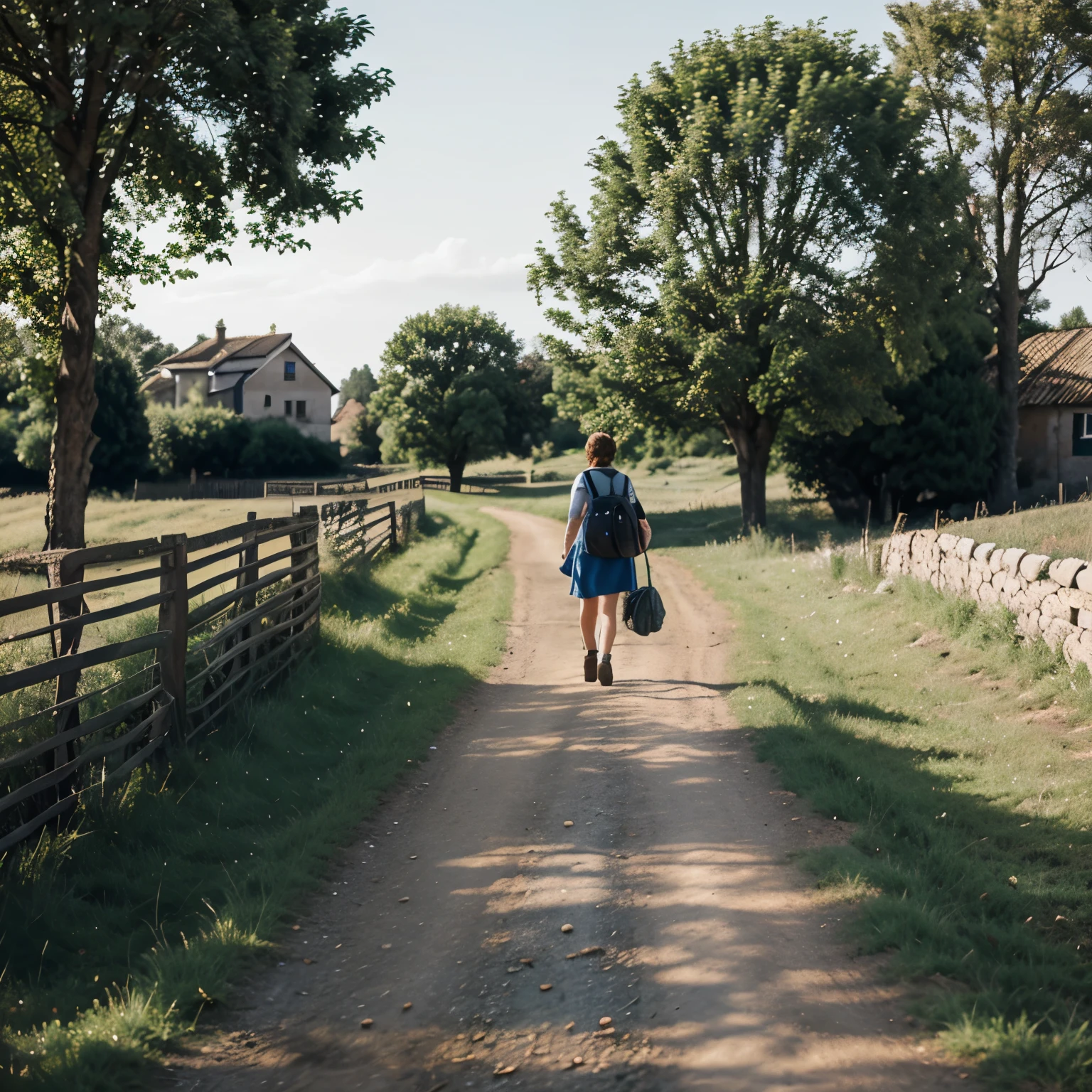 walking on countryside