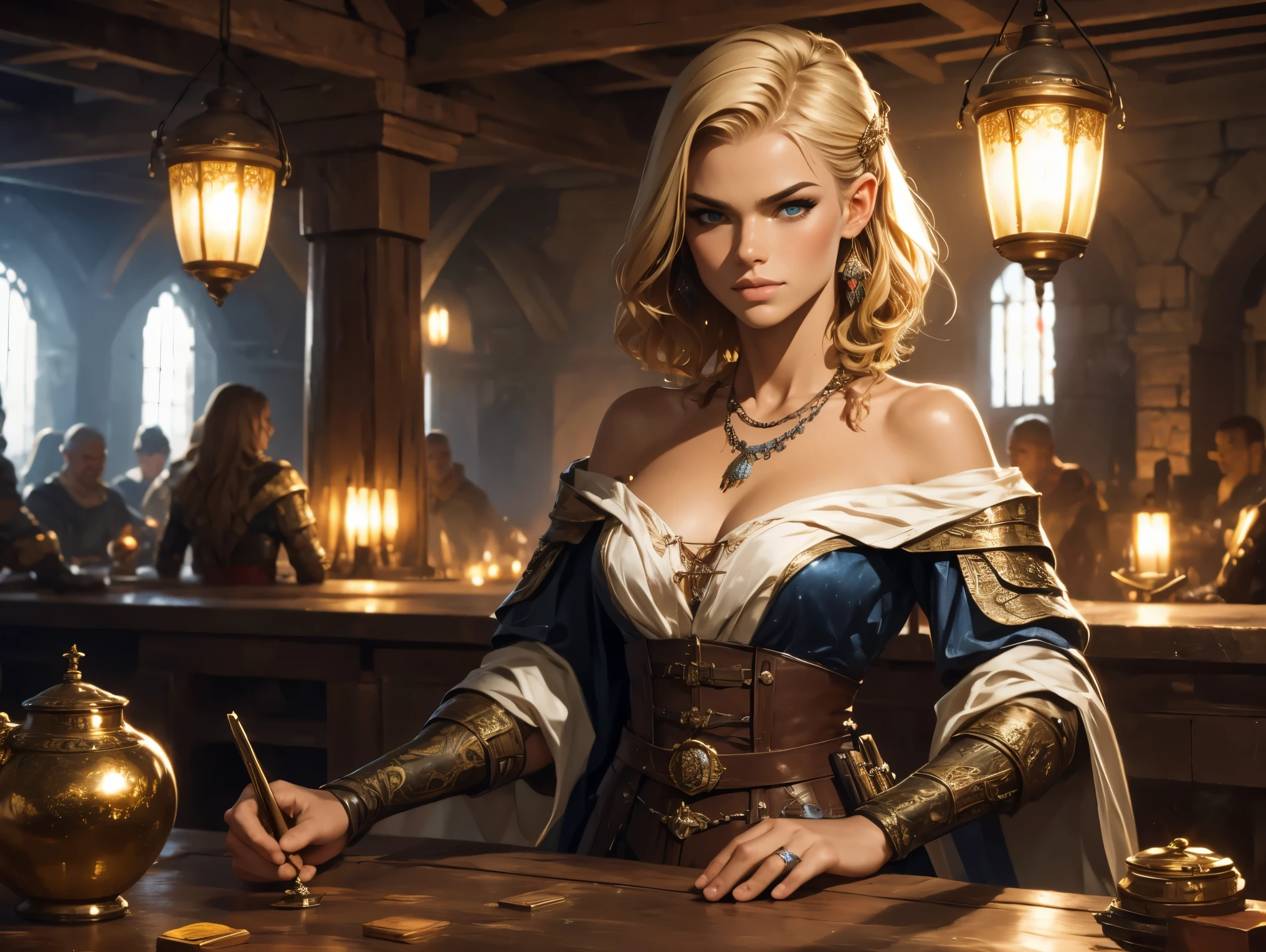 a handsome young woman on Zendaya, she is bathing in a medieval wooden batthub, she has short blond hair, she has mysterious runes all over her body, French Renaissance painting style, cinematic, fantasy illustration, that showcases the best quality,4k,8k,highres,masterpiece:1.2,ultra-detailed,realistic:1.37,HDR,studio lighting,ultra-fine painting,sharp focus,physically-based rendering,extreme detail description,professional,vivid colors,bokeh,colorful and vibrant atmosphere