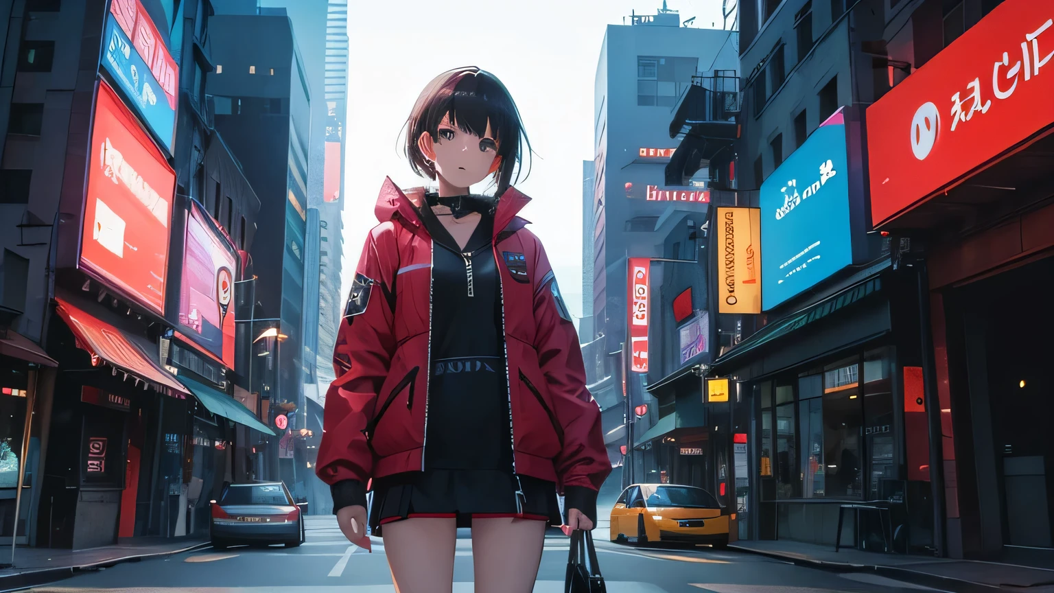 Cyberpunk Town Girl