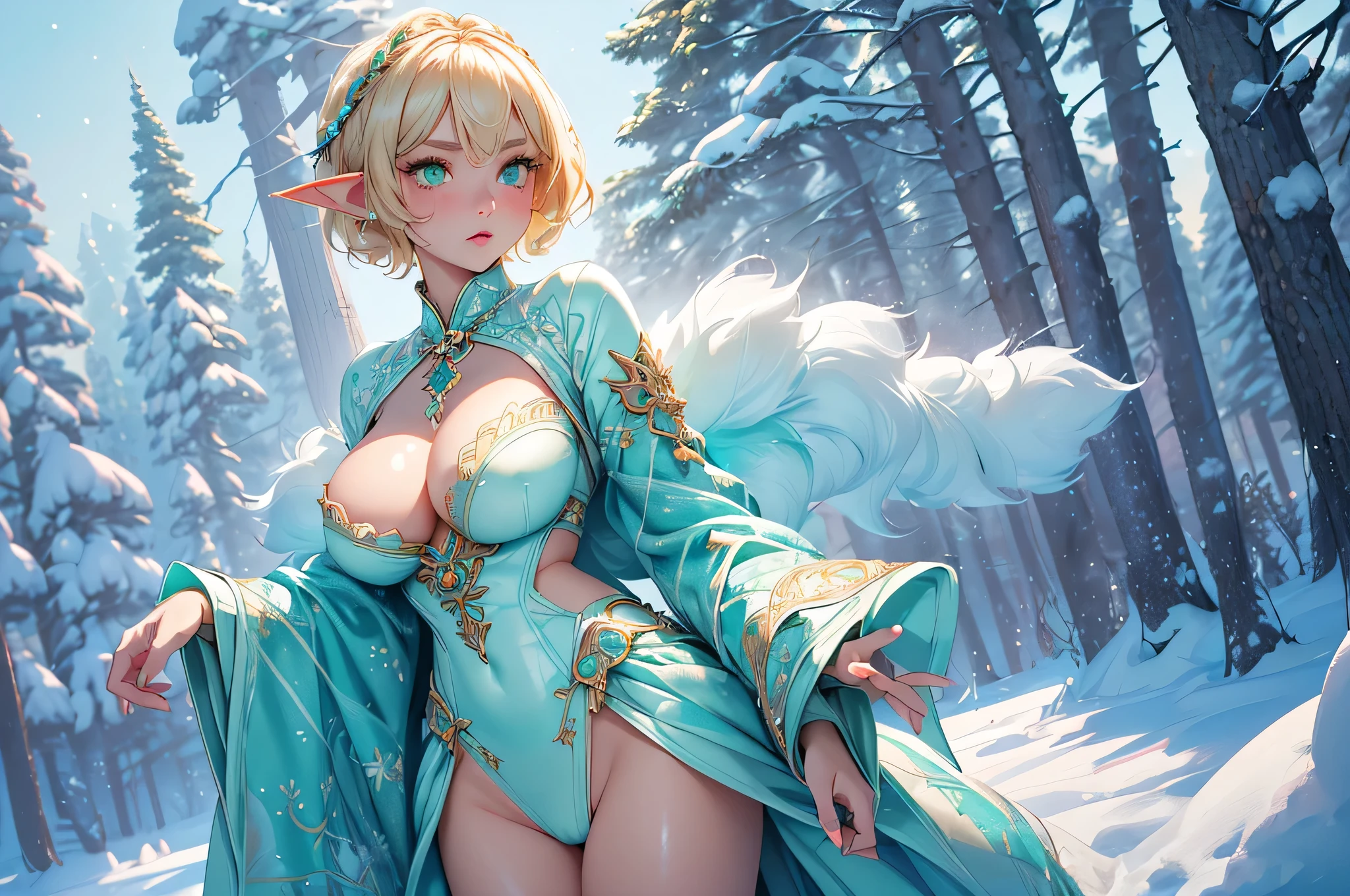 nsfw:1.1, high resolution:1.7, incredibly absurdres, kawaii:1, cute:1.5, hires.fix,,incredibly fine illustration,8k,masterpiece:1.2,best quality, high quality, exquisite, beautiful,insanely detailed, intricate detailed, extremely detailed, Super Definition,ultra high res, Super Resolution, best aesthetic, ultra detailed:1.5,best quality, perfect face, detailed face,stunning art,absurdres,octane render,ultra hires,
Japanese Actress,(Idol),18yo,Beautiful,(Cute and lovely),cute elf girl,((anime elf with extremely cute and beautiful blonde hair)),(((undercut blond hair,short hair,colored inner hair,breathing ear)))),(((green_eyes:1.3))),intricate eyes,beautiful detailed eyes,symmetrical eyes,big eyes:1.5,enchanting bright eyes studded with gold and silver dust,(((pinky and glowing_skin,shiny body,plastic glitter skin,exaggerated shiny skin,illuminated skin))),upward ,(detailed body,(detailed face)),cute,daring,zettai ryouiki,show skin,best relationship with four fingers and one thumb,((girl trembling with sexual ))
Breaqua fur coat and outfit, wearing a ice dress:1.3,aqua winter coat))), ((ice dress,elegant ice dress)),(white gloves,white clothes,(((intricate outfit,intricate clothes,embroidered outfit,ornate outfit,embroidered clothes,ornate clothes))),(dynamic pose:1.0),embarrassed,(centered,scale to fit dimensions,Rule of thirds),((snowy pine forest)),winter,scenery:1.25,((intricate scenery)),((snow forest background)),(Glossy winter ornaments),highres,sharp focus,(ultra detailed,extremely detailed),(photorealistic artwork:1.37),(extremely detailed CG unity 8k wallpaper),(((vibrant colors,vibrant theme))),(intricate),full body,(perfect body),standing,torn clothes,broken clothes,pussy,show off vagioody vagina,((( pussy))),(((dtion))),((spreadissy)),((perfect and detailed pussy)),(pexpansion),((pussy prolapse)),( pussy)),ia))