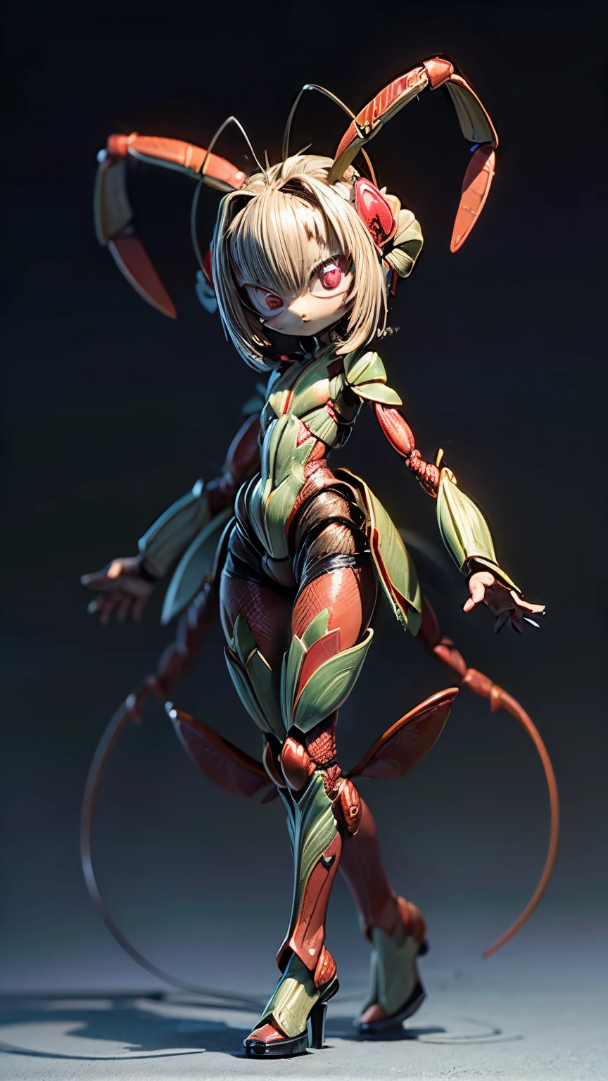 (high resolution,masterpiece,best quality,extremely detailed CG,), realistic, photo, amazing fine details, all intricate, gloss and shiny,awesome many layers, 8k wall paper, 3d, kawaii, ( solo:1.4), perfect female proportion,villainess, (fusion of Mantis and lady:1.4), (Mantis form lady:1.2), (Mantis lady:1.2), (fusion:1.2), (solo:1.4), (evil smile:1.2), muscular, abs, (Mantis exoskeleton bio insect suit:1.4), (Mantis red exoskeleton bio insect armor:1.2), (red Mantis antennae:1.3),