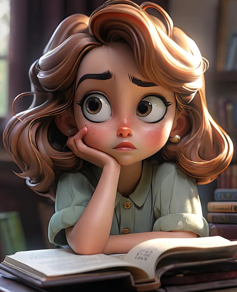 A young girl named Sophia bored