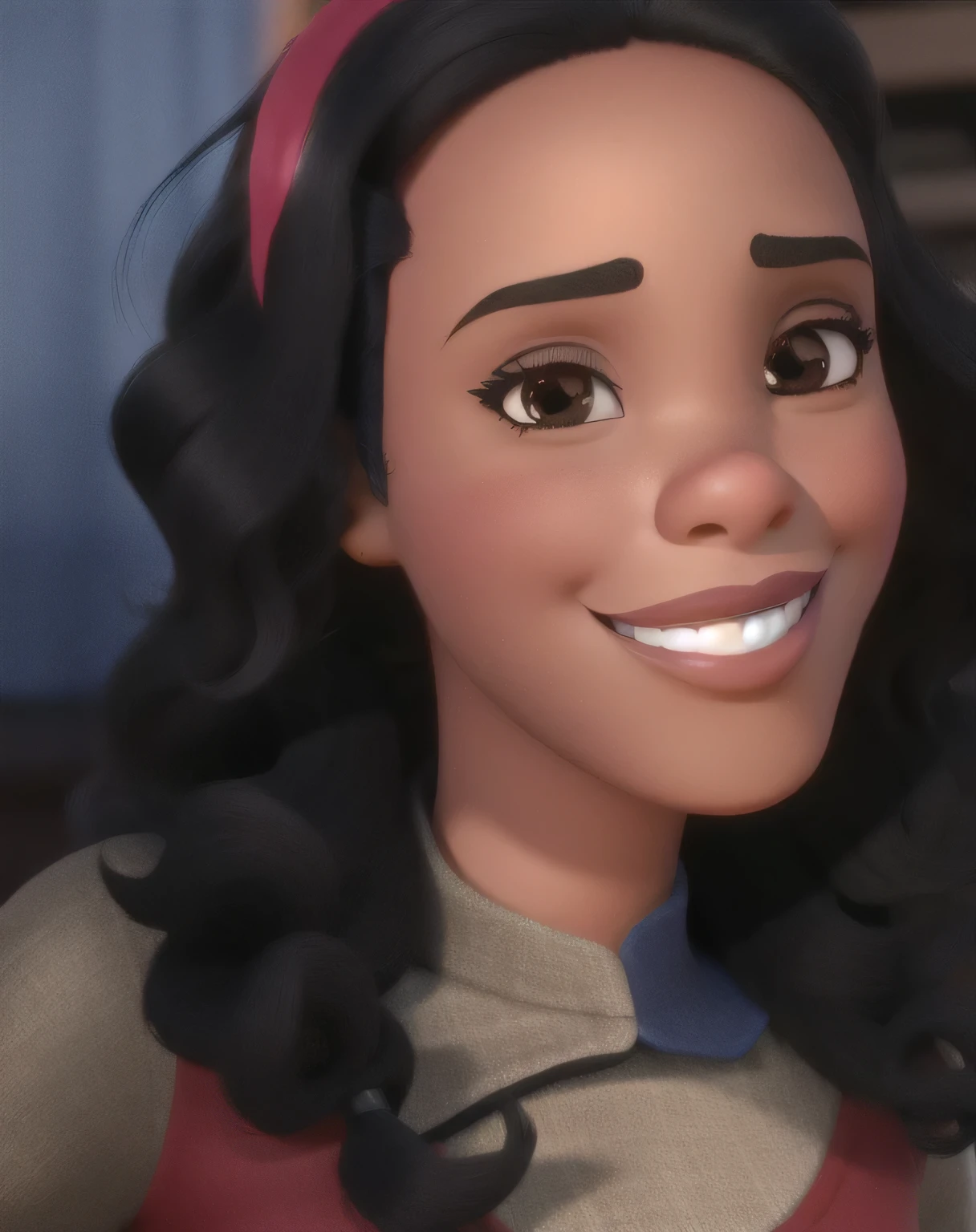 mulher negra estilo disney pixar, fofa, alta qualidade, melhor qualidade